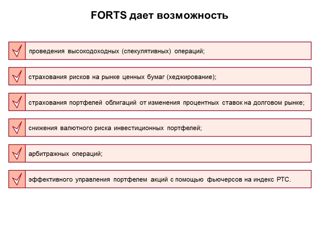 FORTS дает возможность